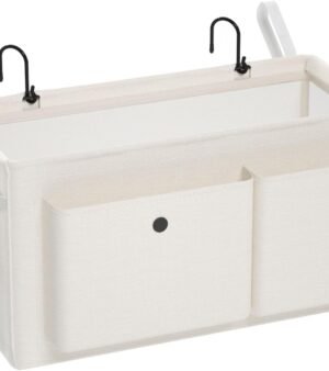Bedside Caddy Bedside Organizer with Fixed Straps & Water Bottle Holder, Bunk Bed Caddy ideal for Home, Dorm, Hospital, Crib, Versatile Bedside Storage Solution